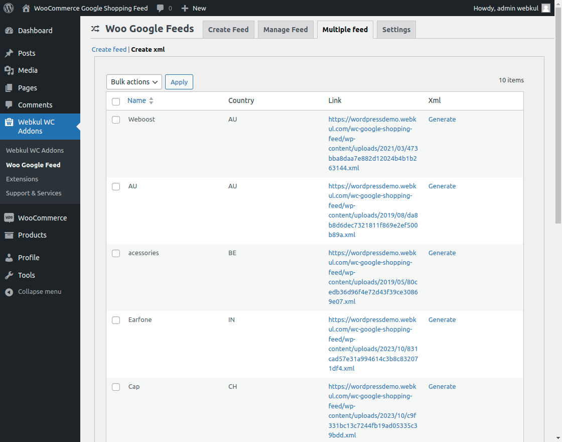 wordpressdemo.webkul.com_wc-google-shopping-feed_wp-admin_admin.php_pagewk-google-feedtabmultiplesectionwk_xmlwebkul-store