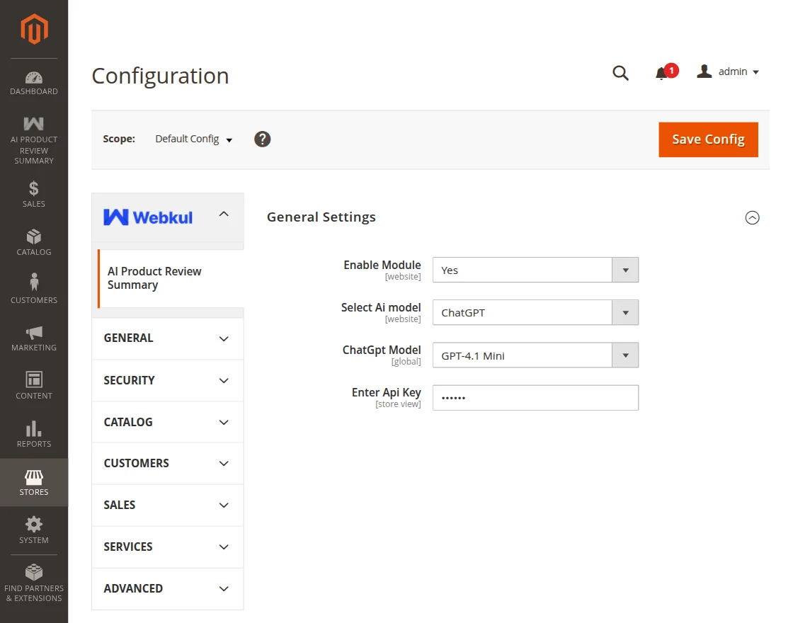 ChatGPT configuration