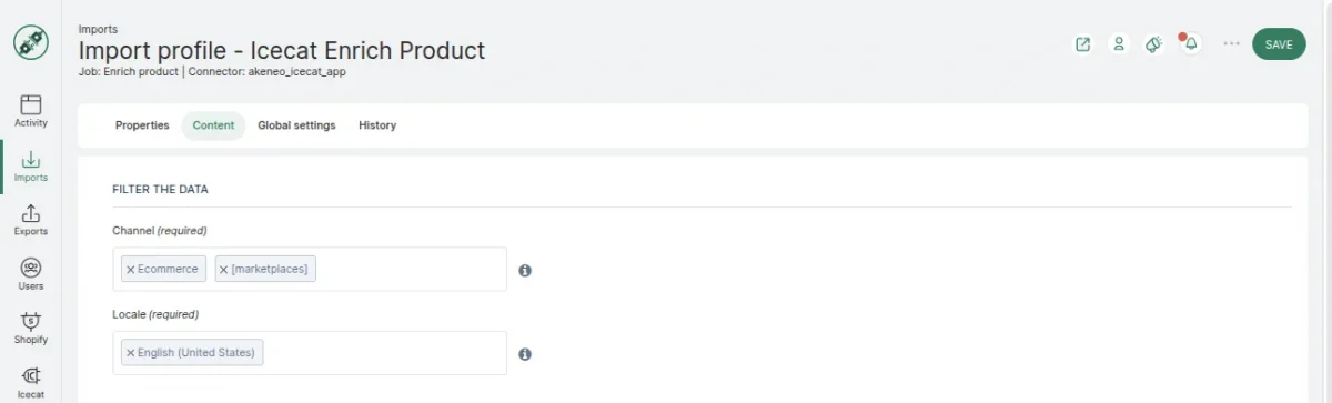 akeneo-icecat-app-import-profile