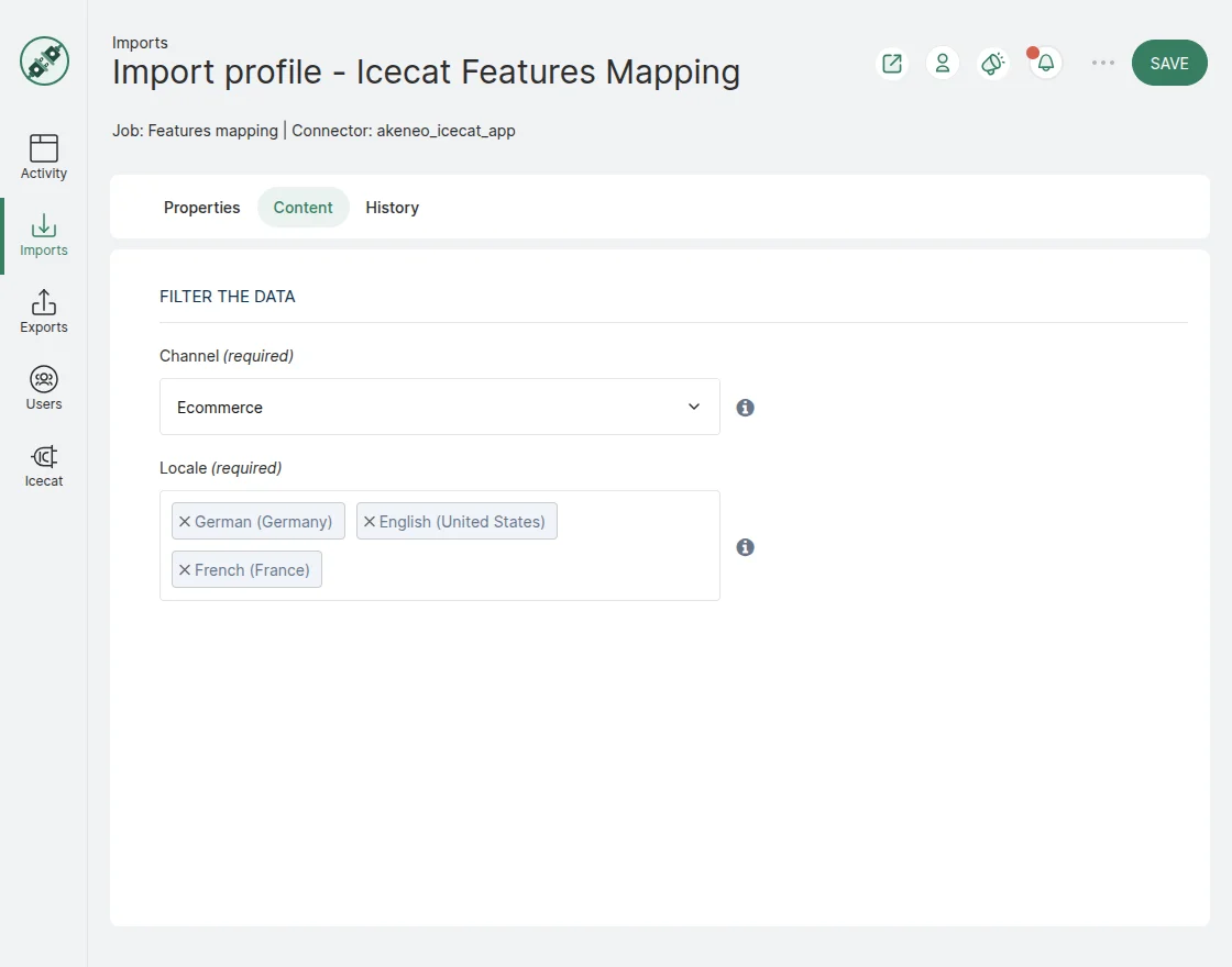 feature mapping content