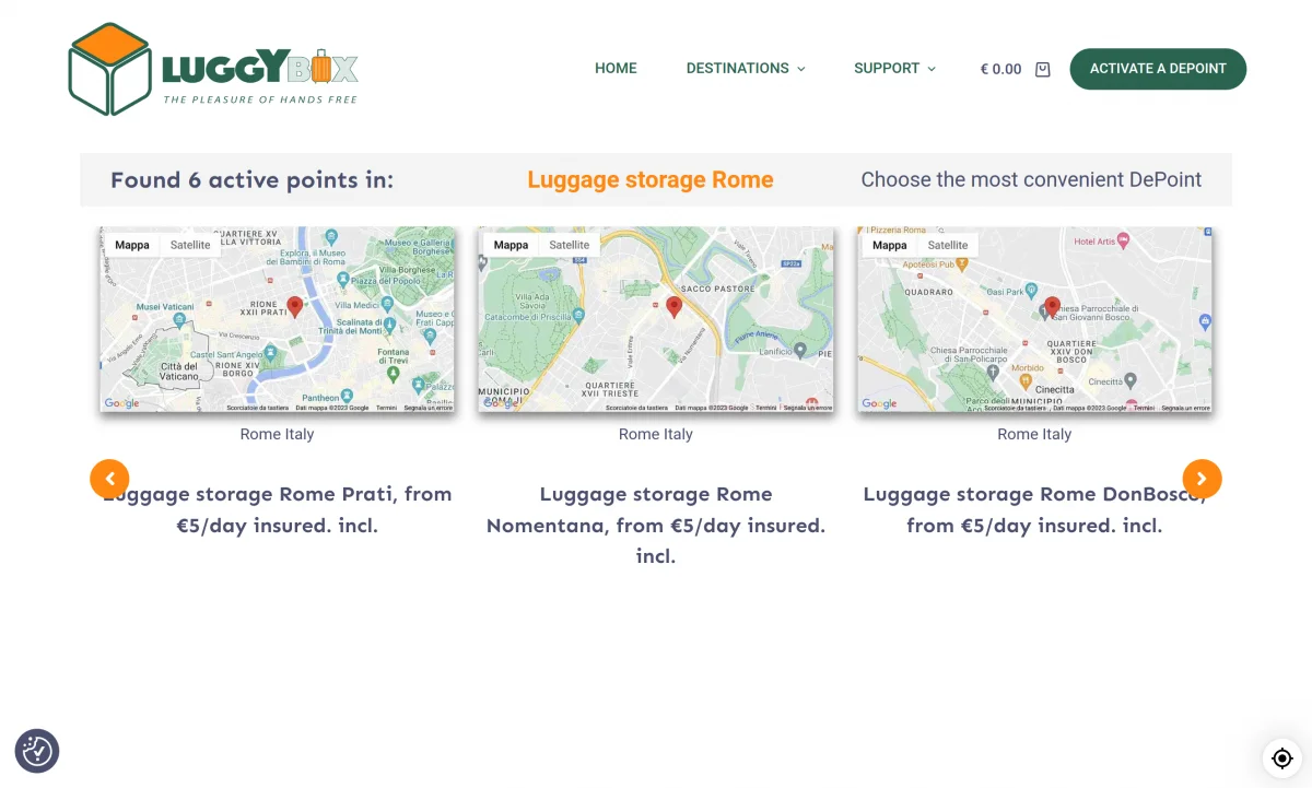 Luggycox - activate a depoint.