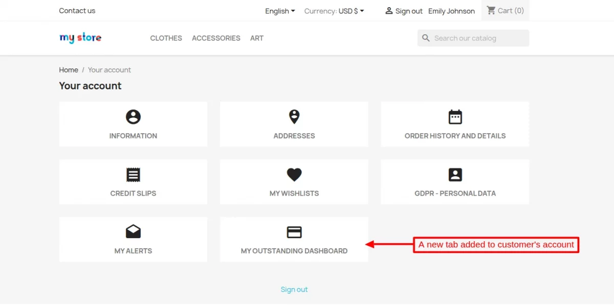 outstanding dashboard