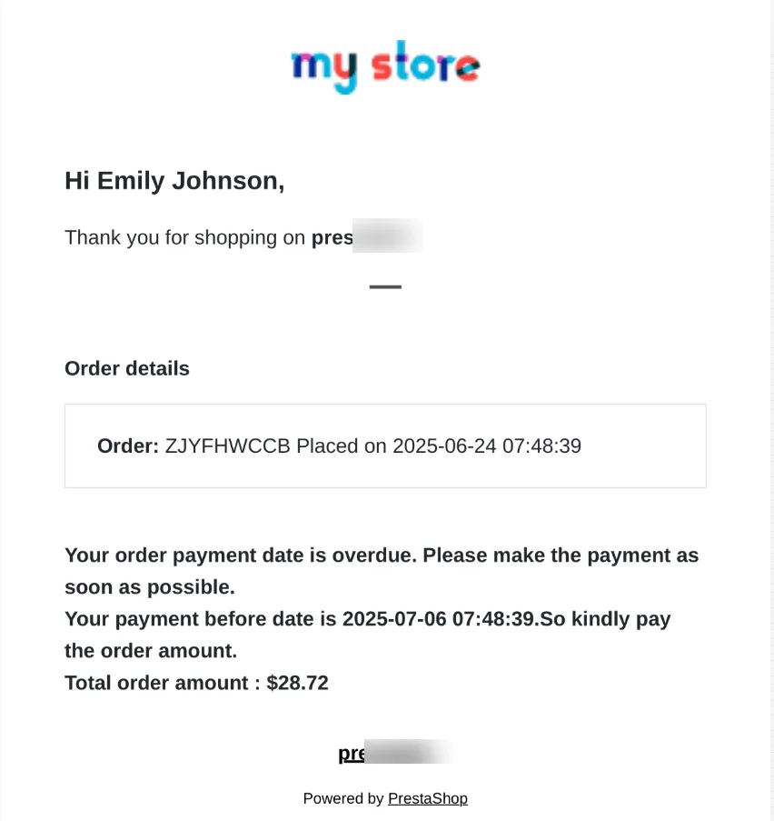 overdue payment email