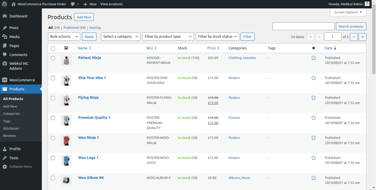 Products-‹-WooCommerce-Purchase-Order-—-WordPress-1