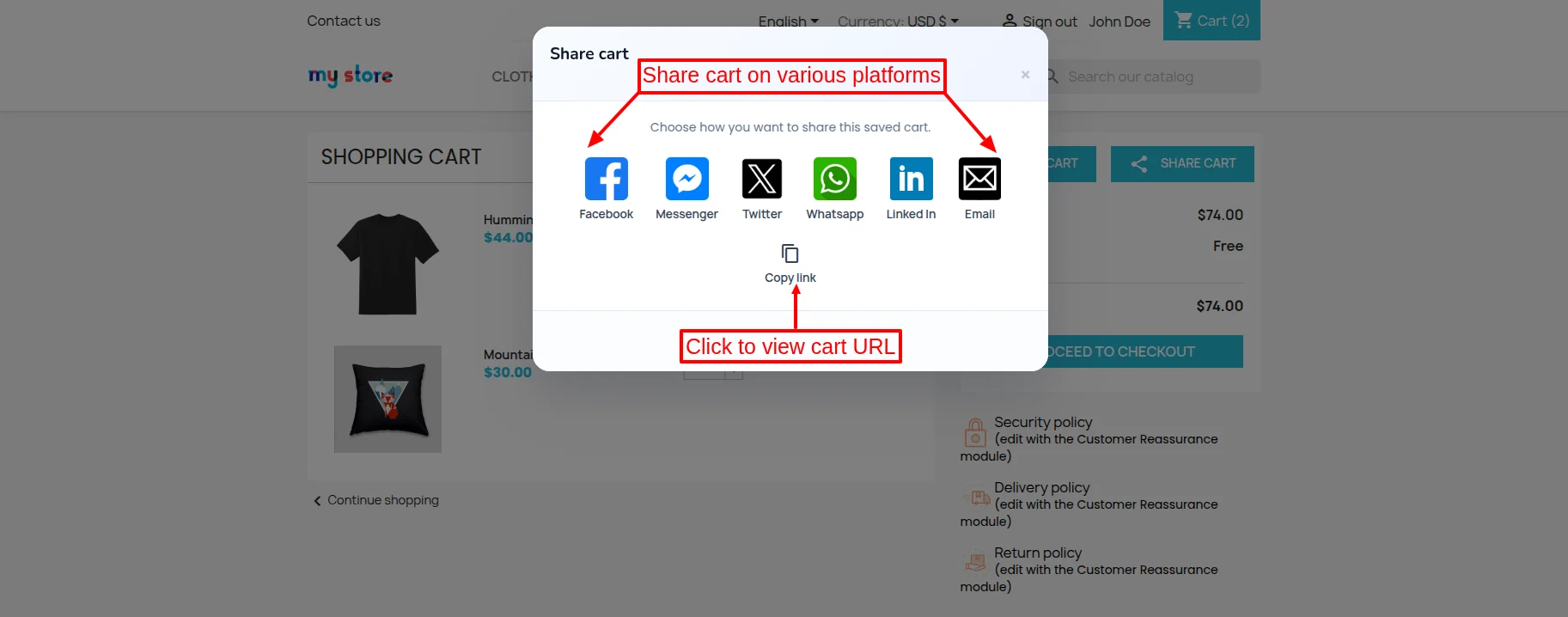 share configuration