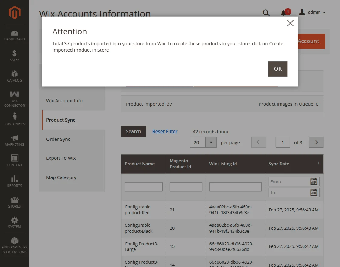 import product message