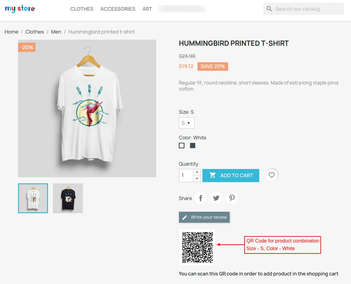 combination wise QR code