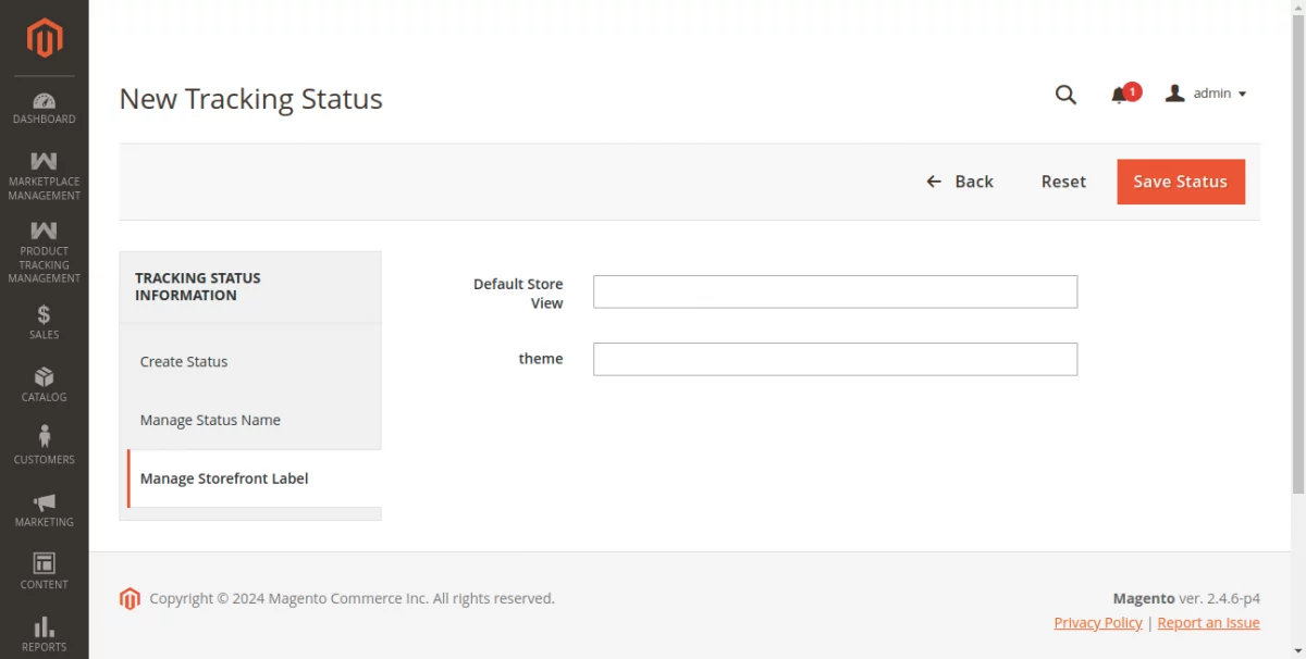 Multi Vendor Product Tracking Status manage storefront label