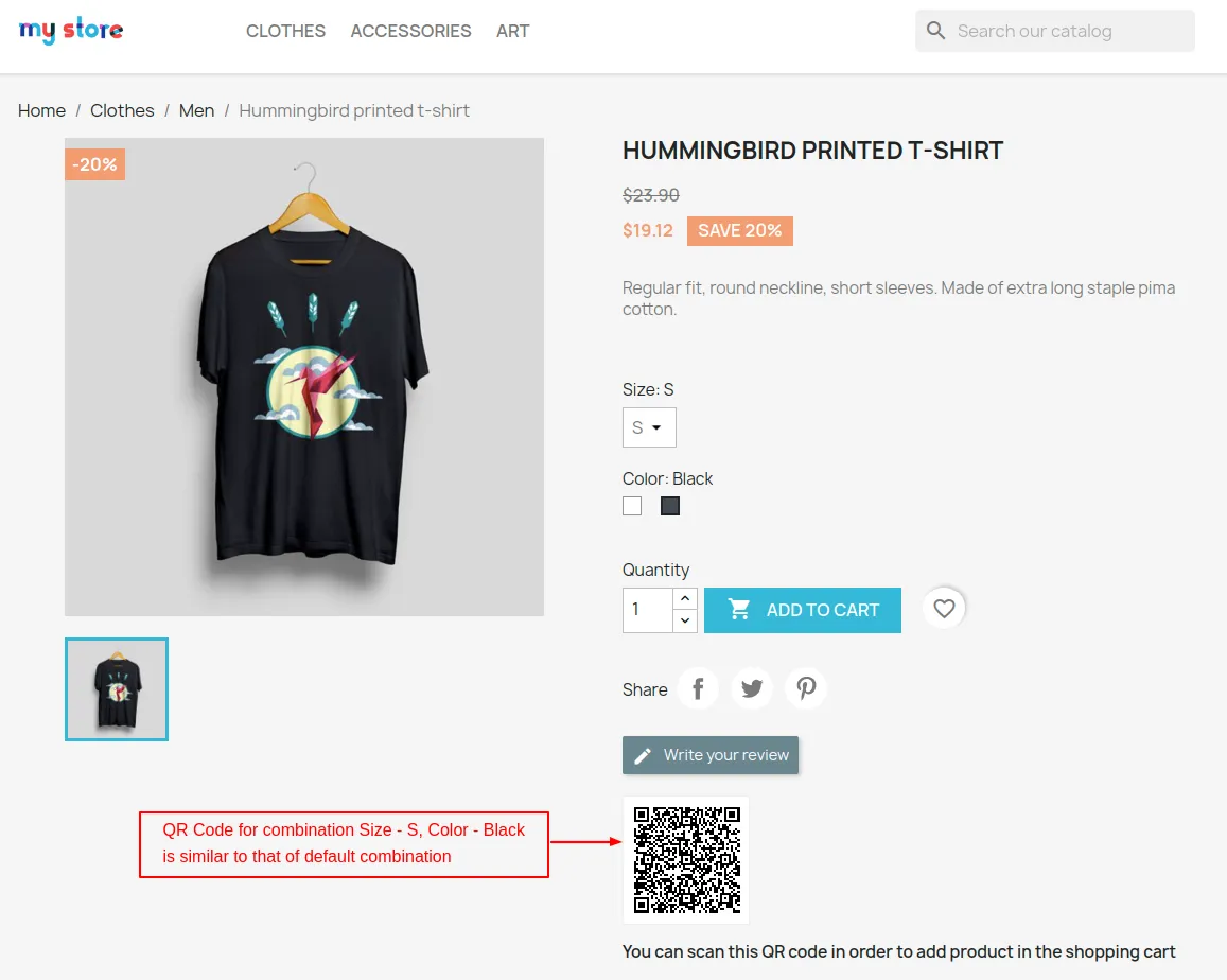 combination wise QR code