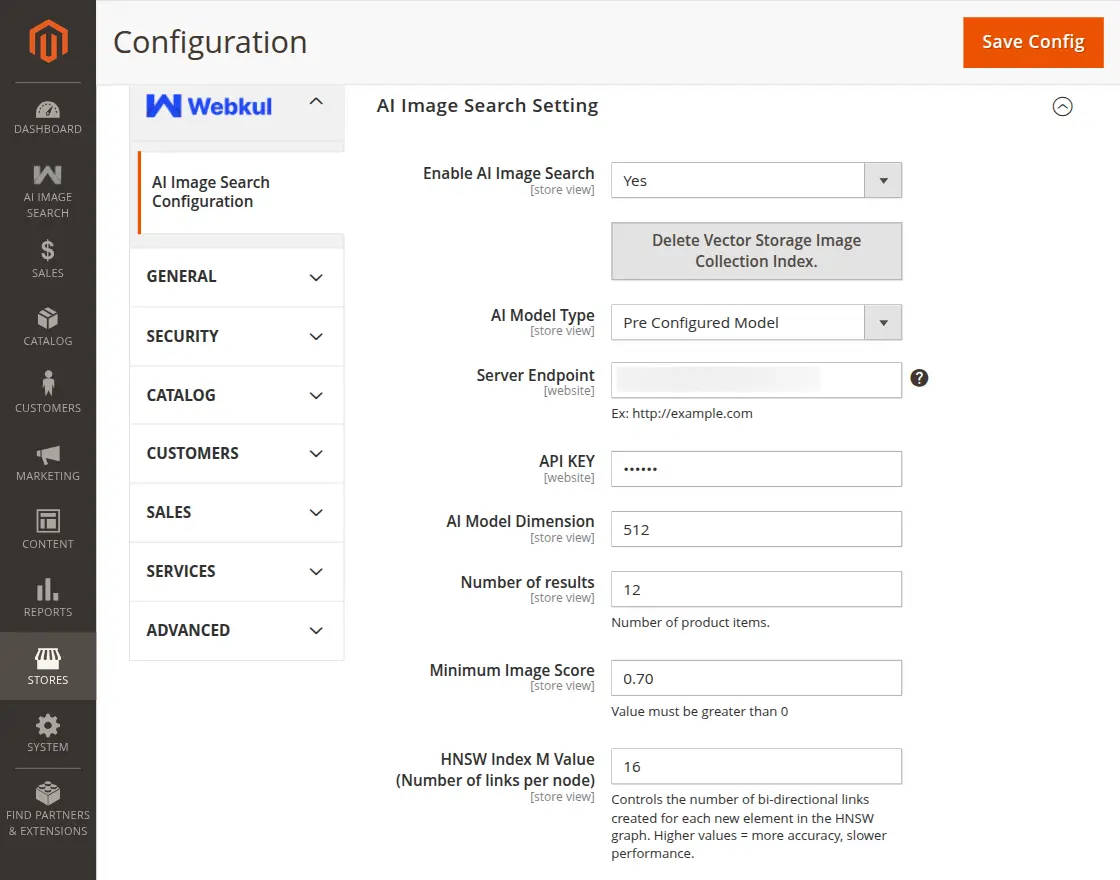 ai-image-search-module-configuration