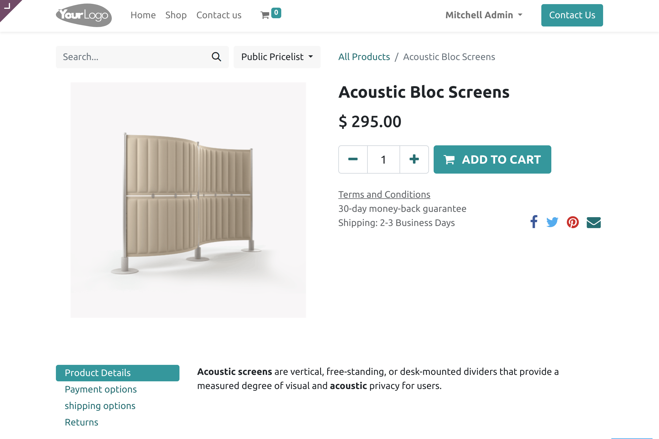 custom product tabs in the vertical tabs
