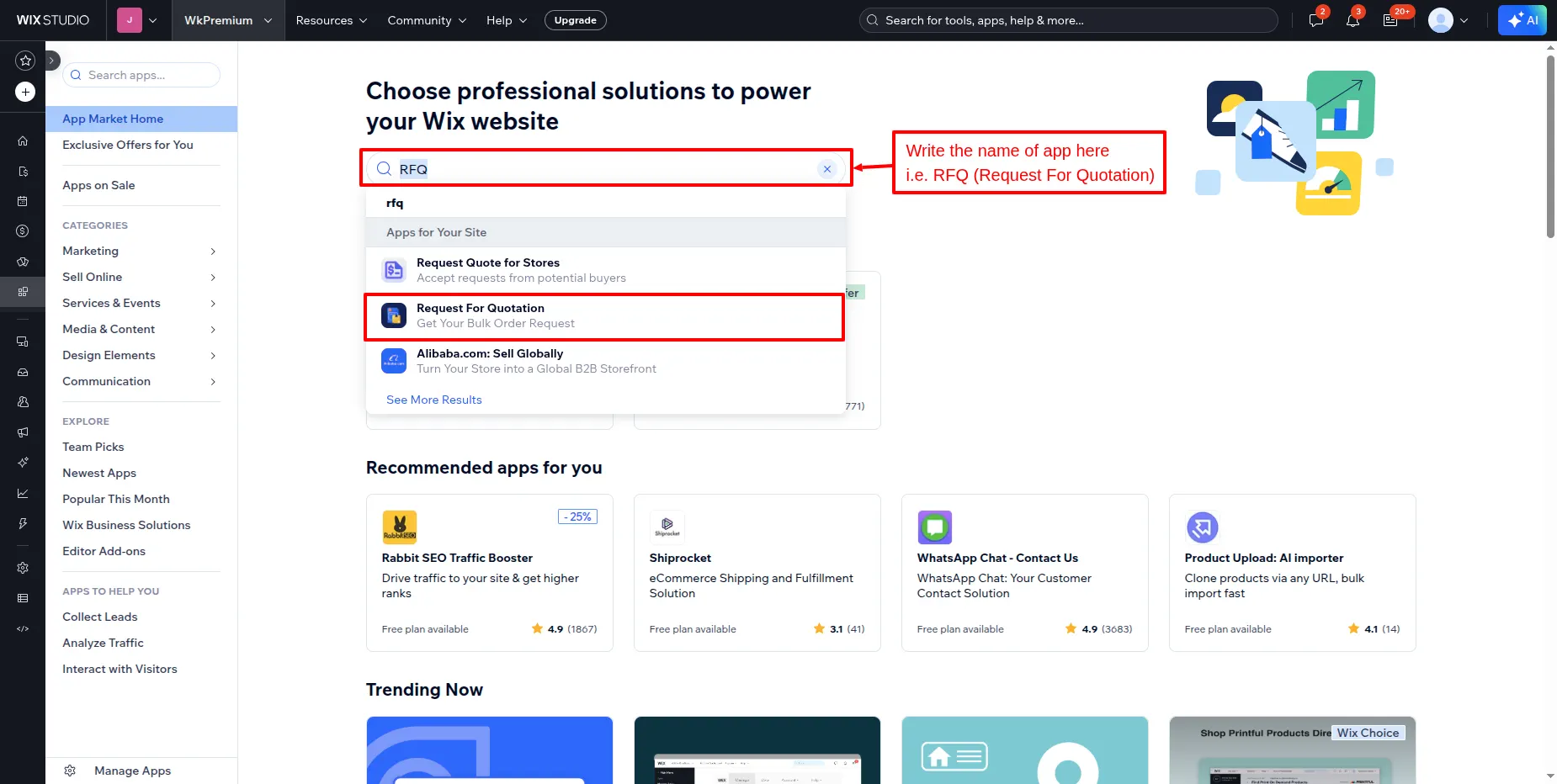 RFQ For Wix User Guide- Webkul