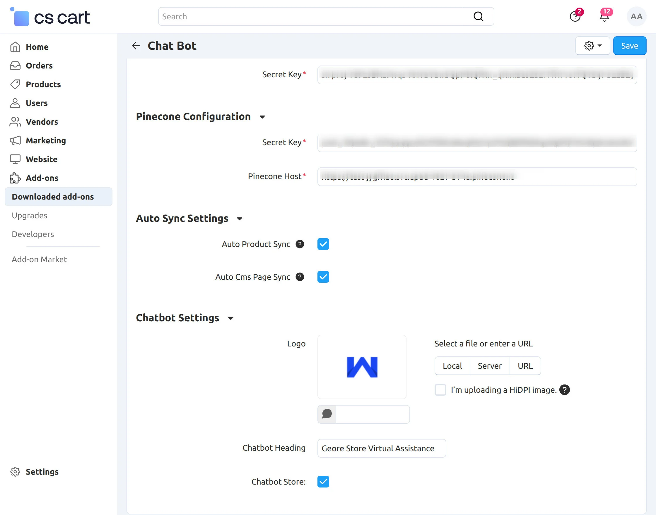 chatbot logo and title 