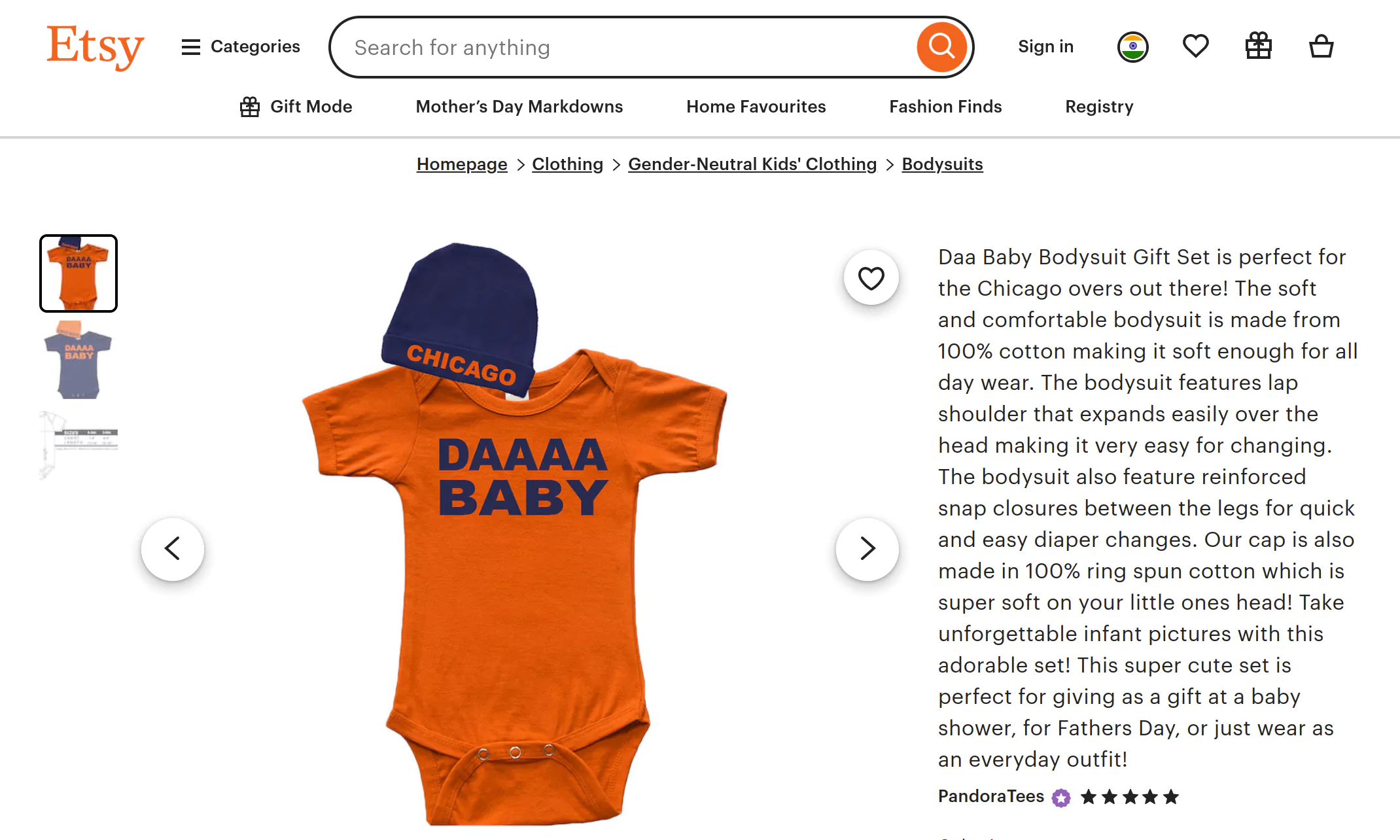 Etsy product description