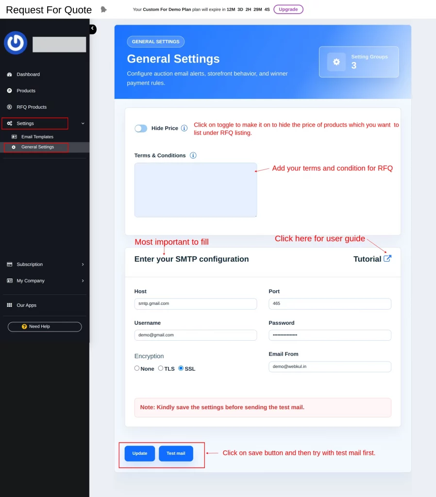 app setting
