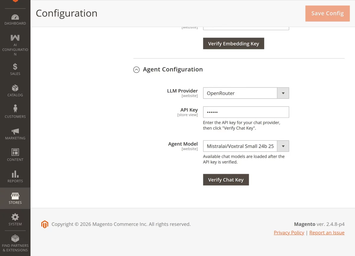 Magento 2 Semantic Searchagentconfiguration