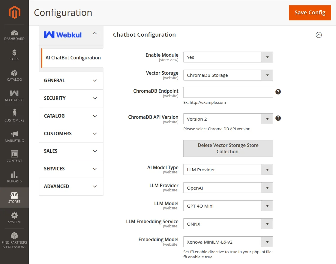 chatbot configuration