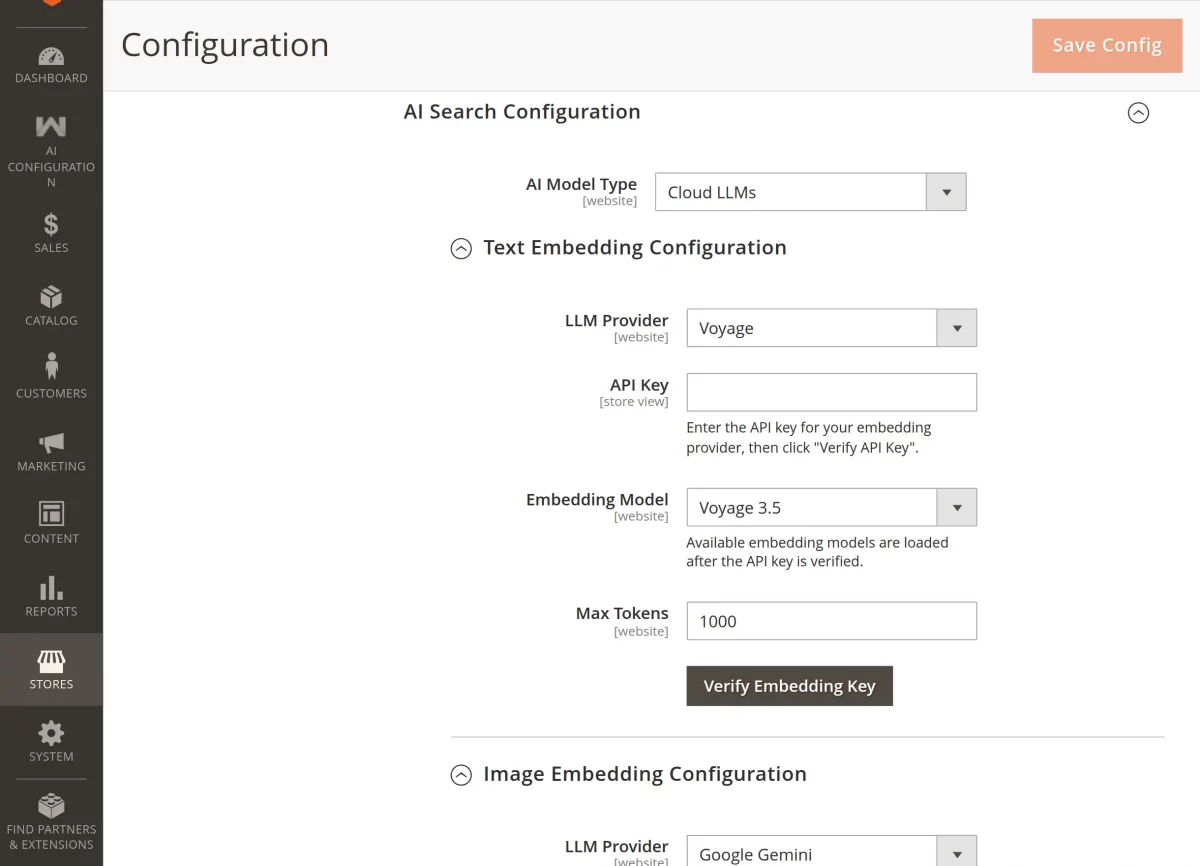 Magento 2 Semantic Search textembedding