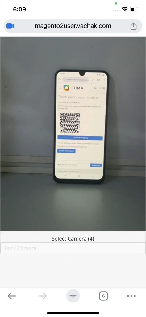 magento 2 scan and go scan qr code