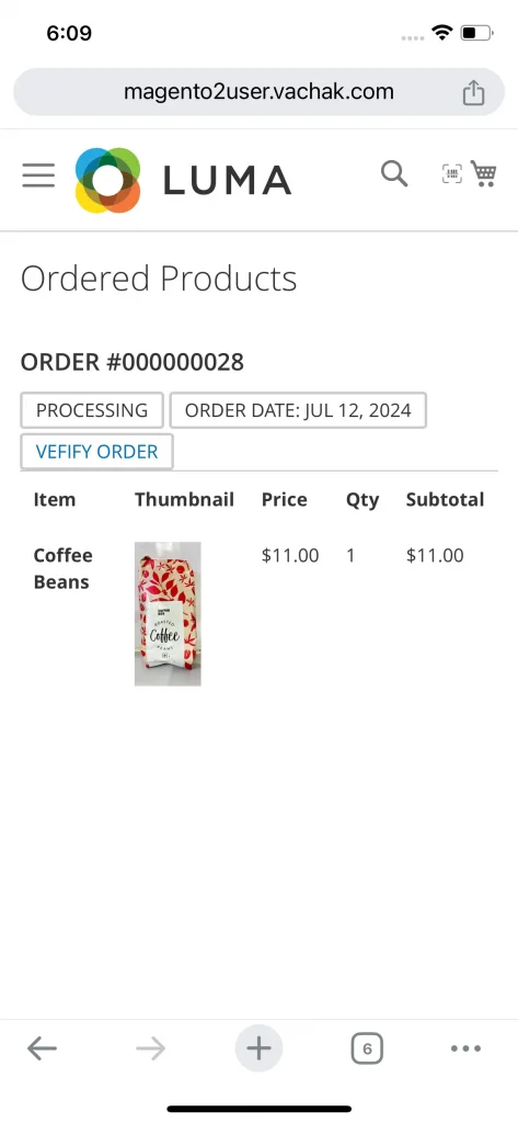 magento 2 scan and go processing order verification