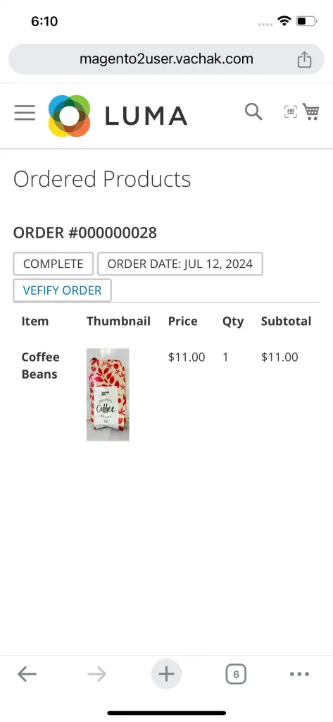magento 2 scan and go complete order verification