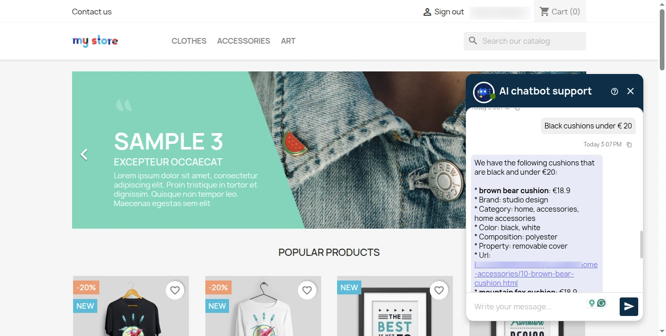 list of black cushion