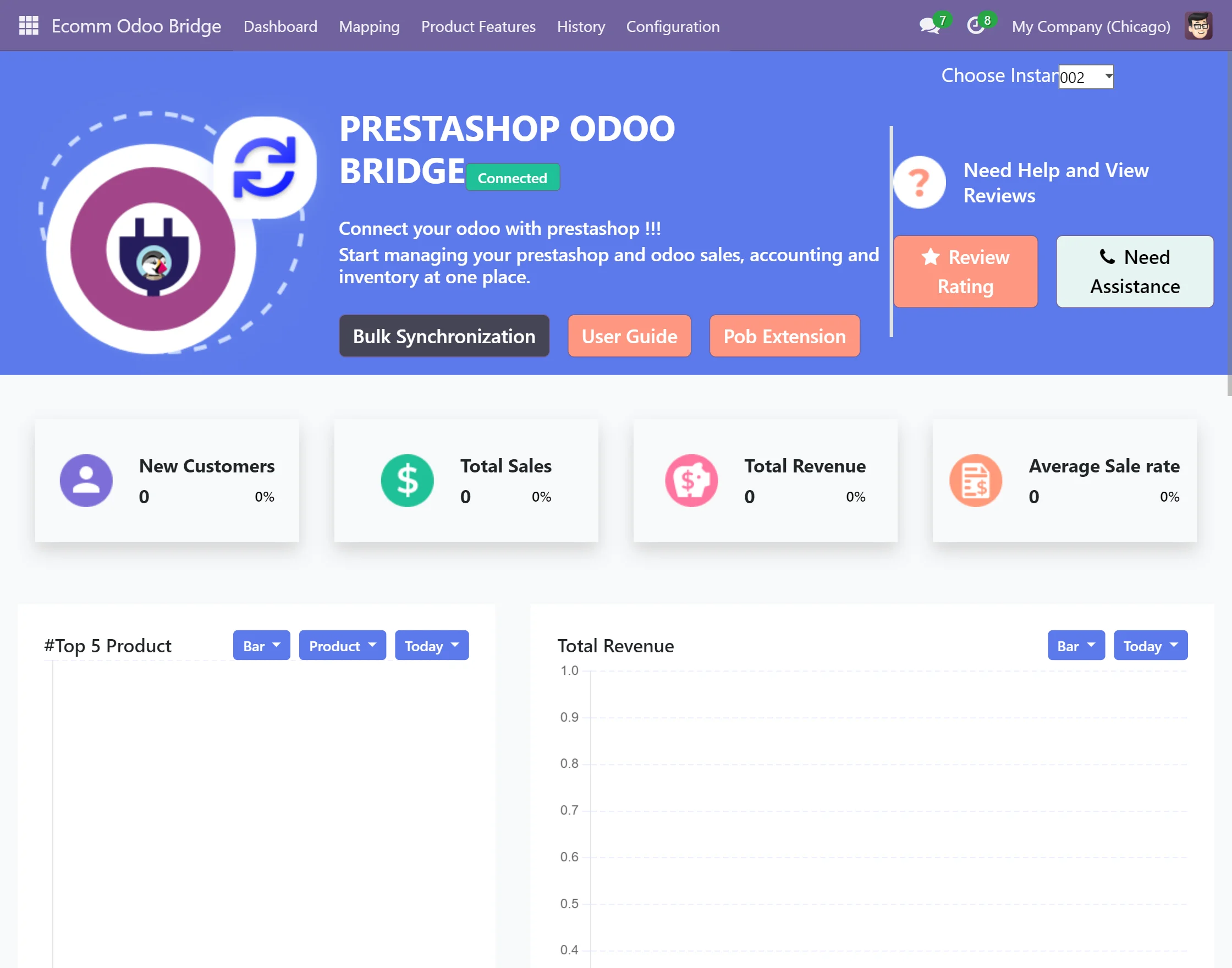 Babyyuval odoo bridge fro prestashop dashboard