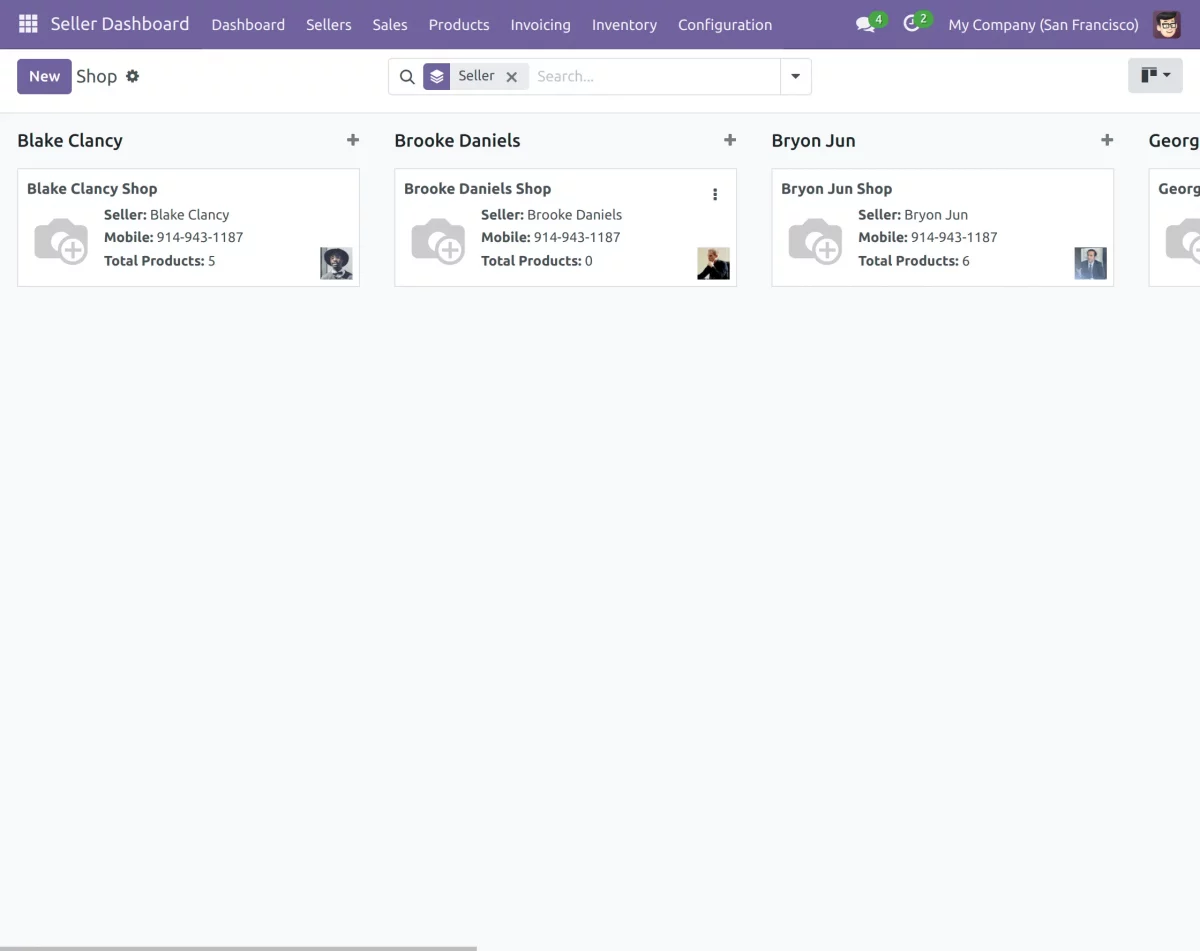 go to my shops and click on new