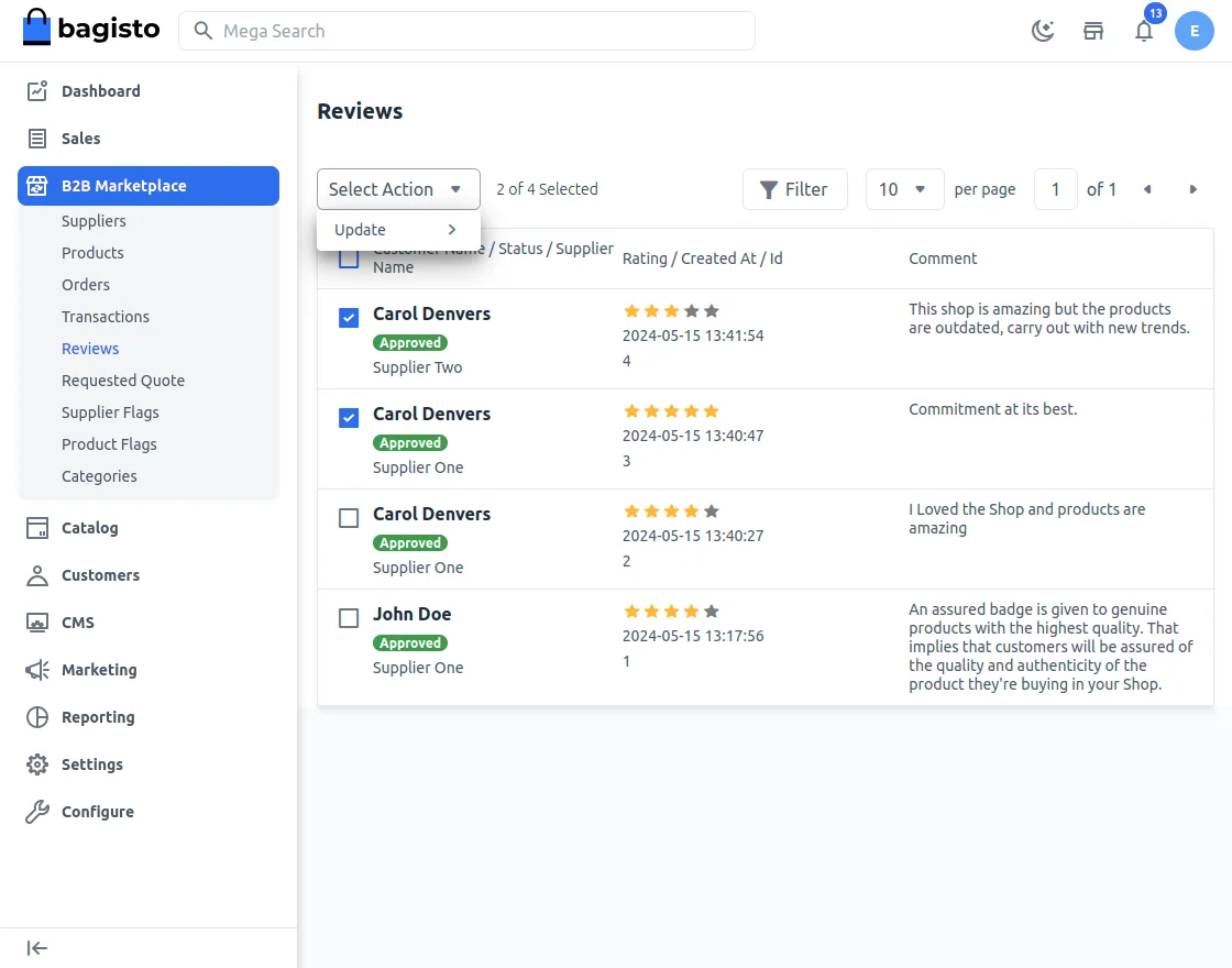 approve/disapprove review