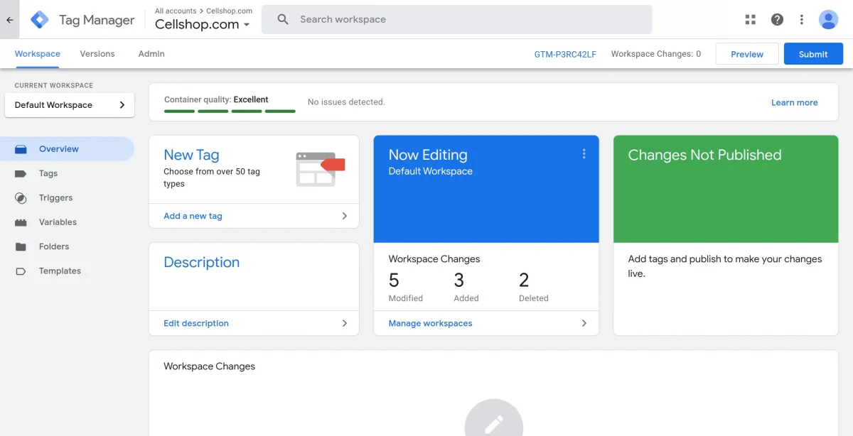 google tag manager online electronics
