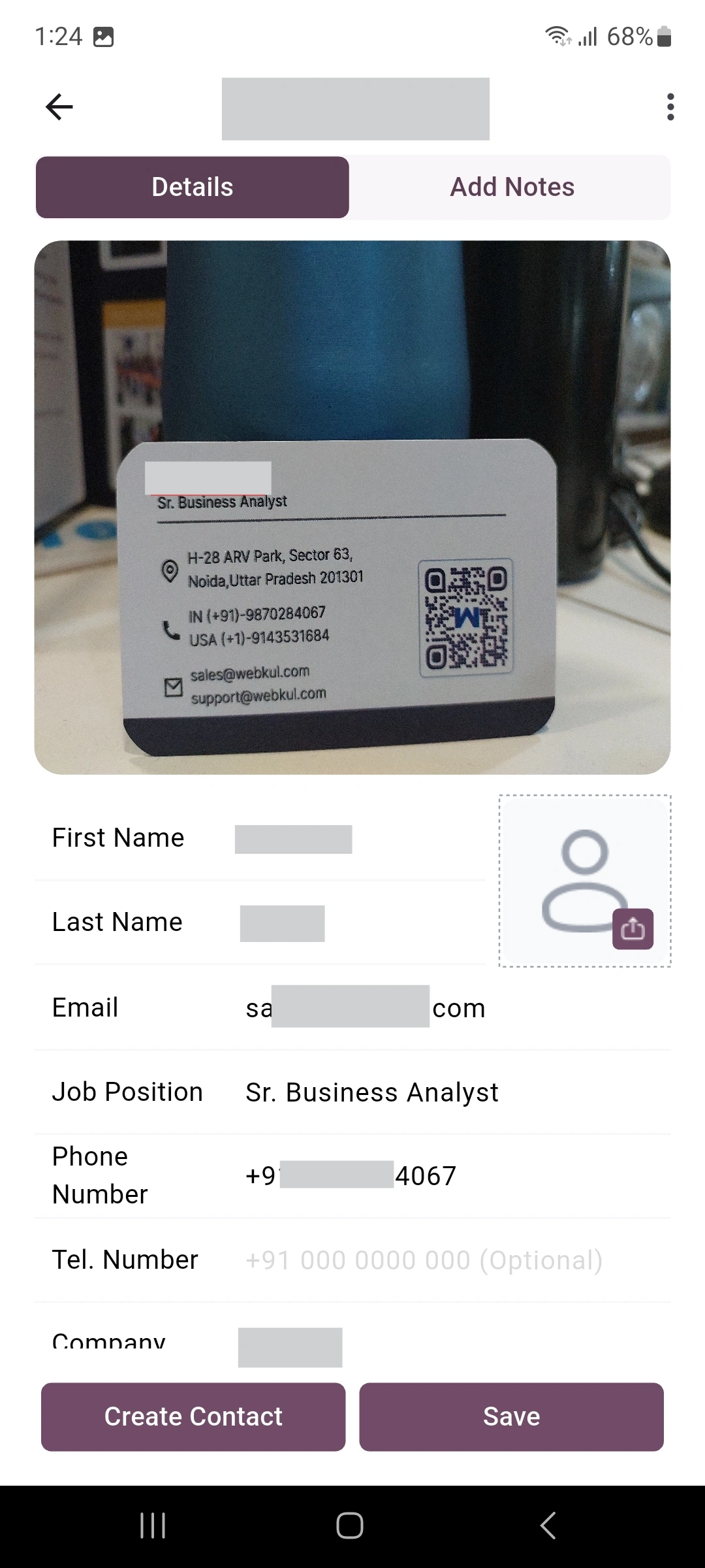 Review Captured Contact Information