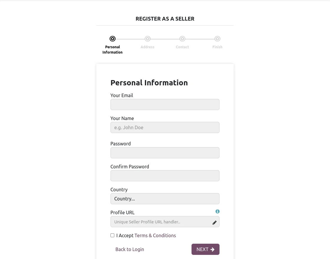 Register as a Seller