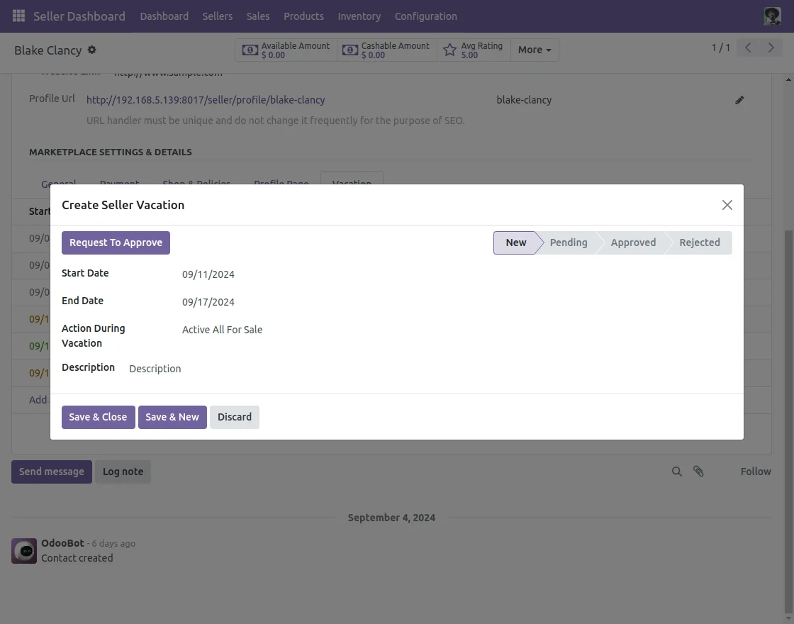 actions to be applied