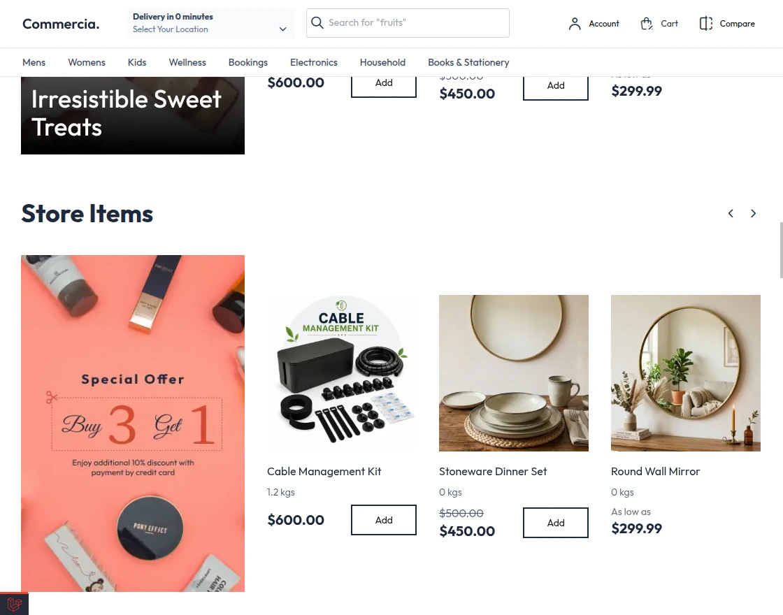 product carousal