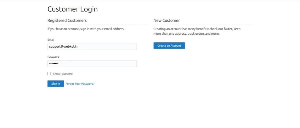 Customer Login