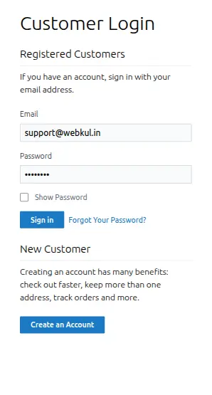 Customer Login