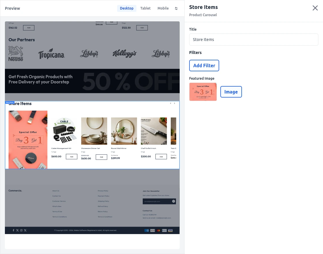 Product-carousal