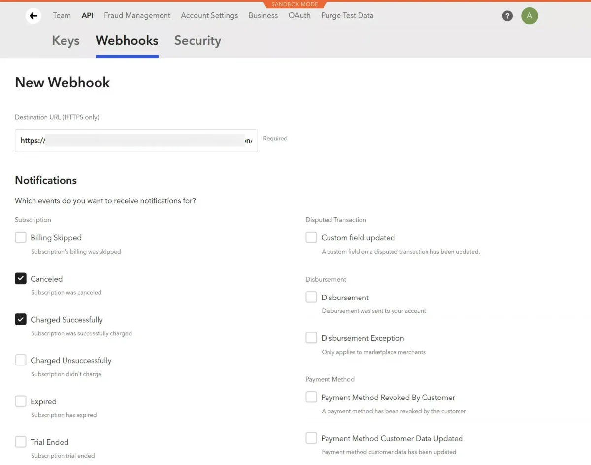 Recurring your subscription