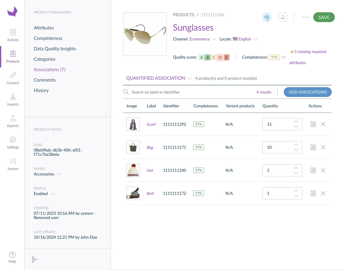 quantified associations