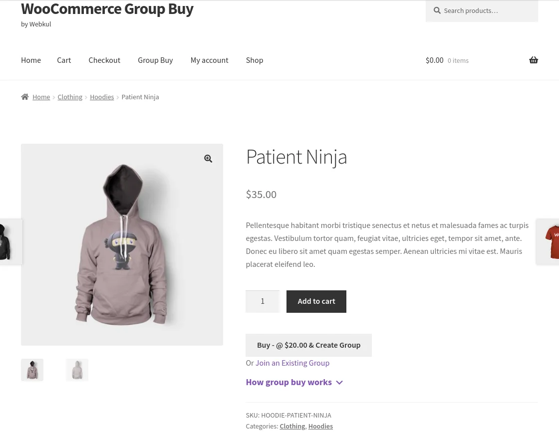 group buy option enabled