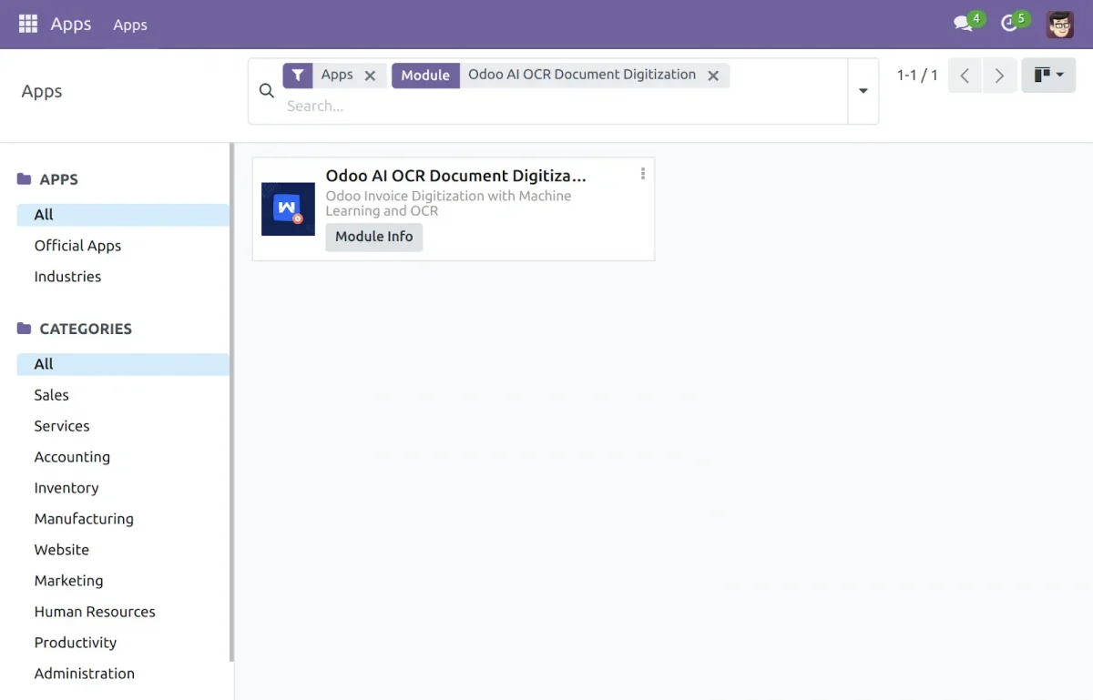 Install the Odoo AI OCR Document Digitization module.&nbsp;