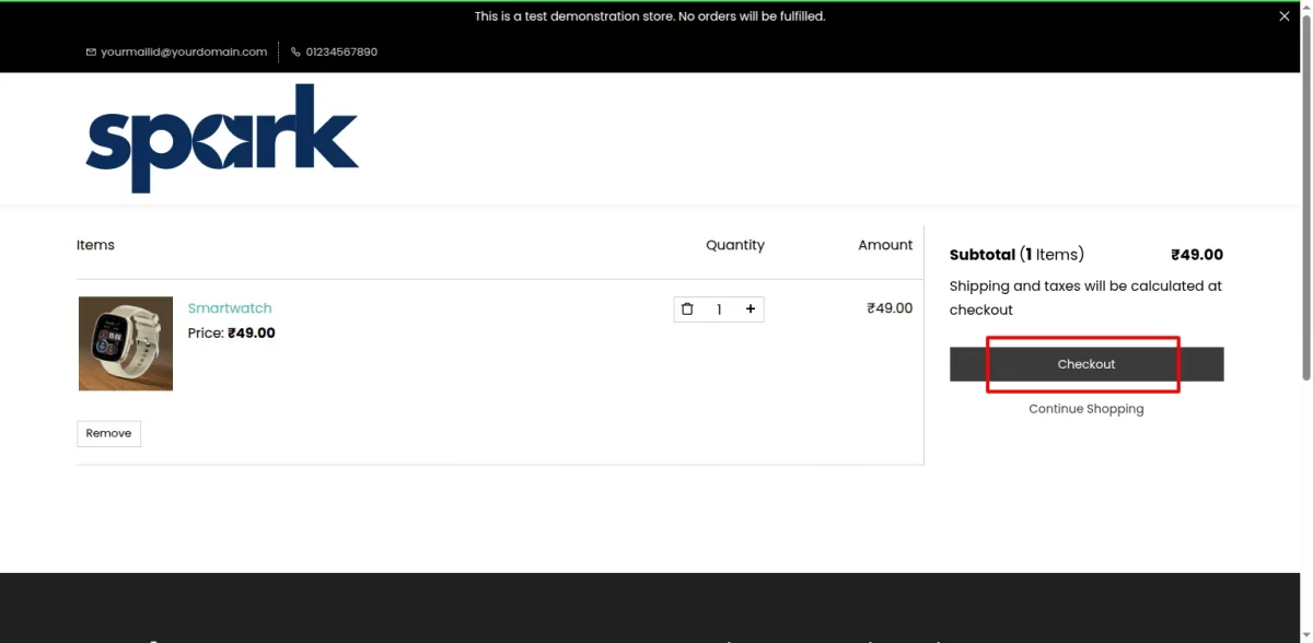 multivendor checkout view on zoho