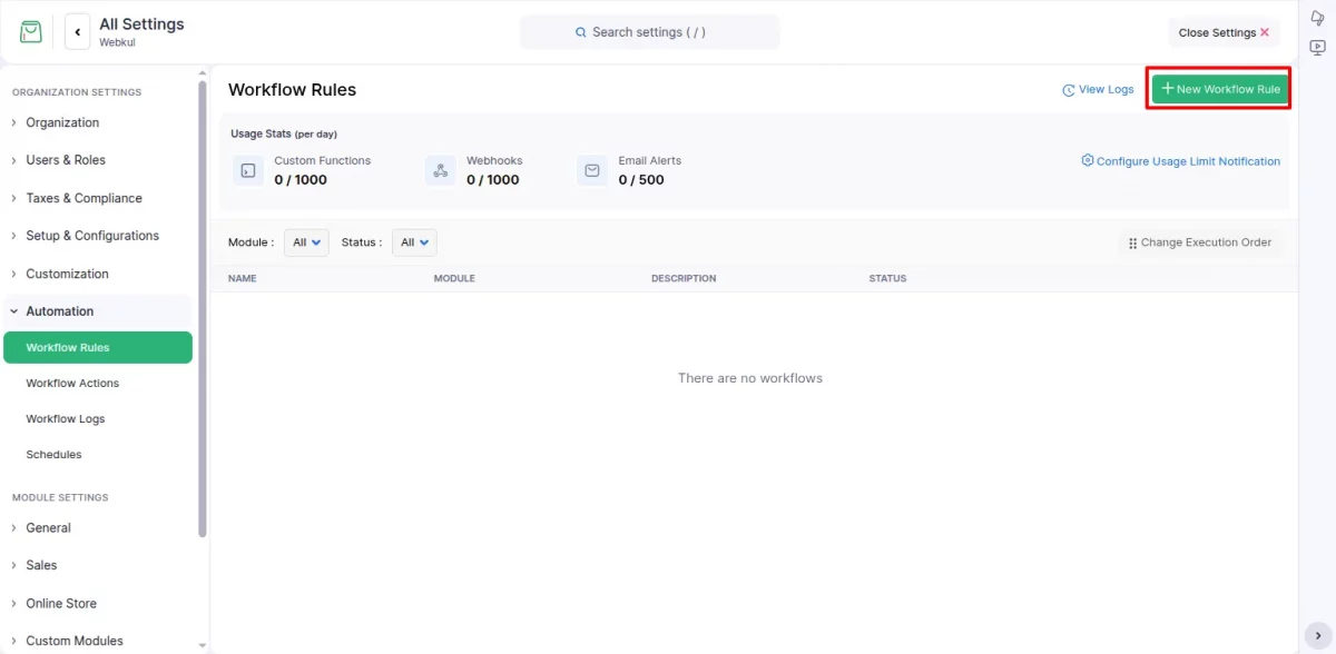 workflow rules