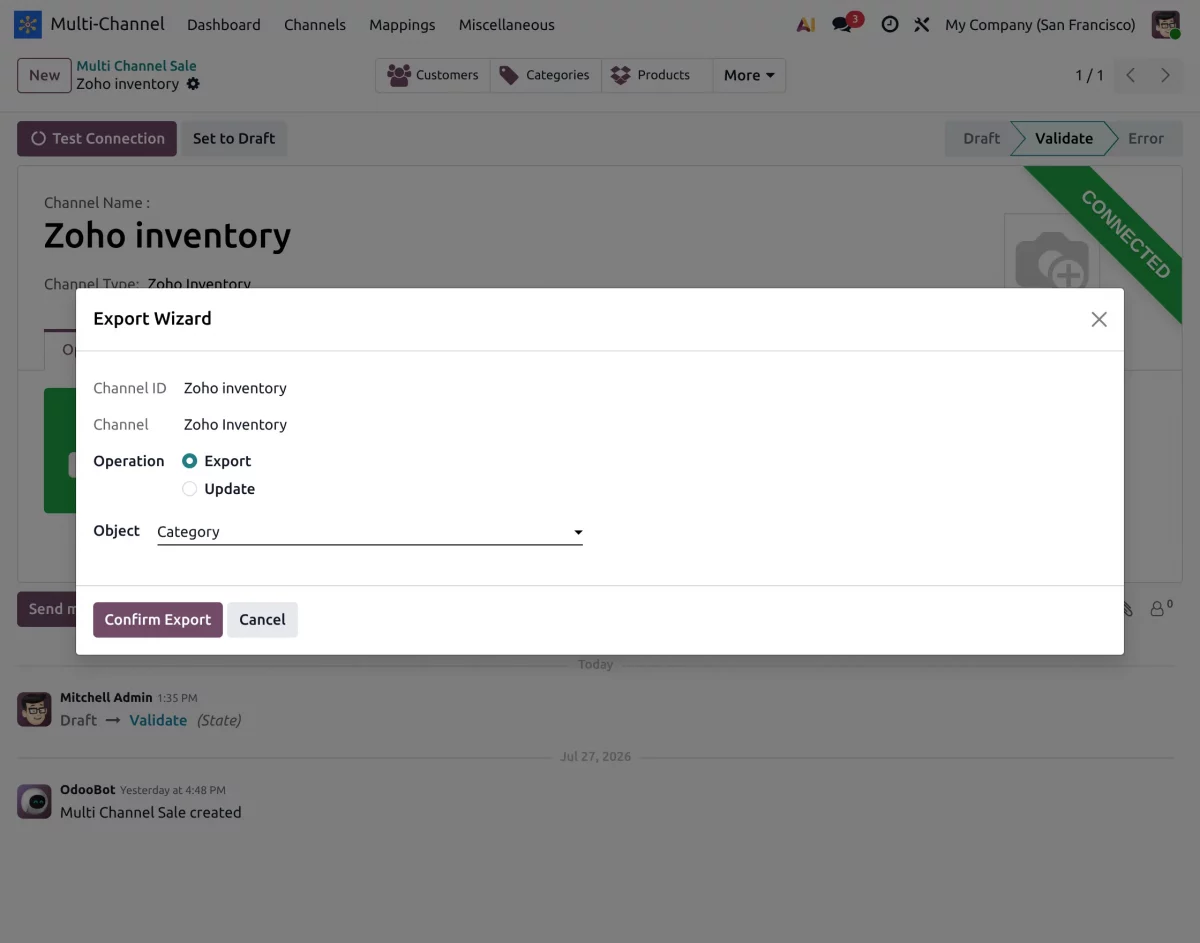export wizard