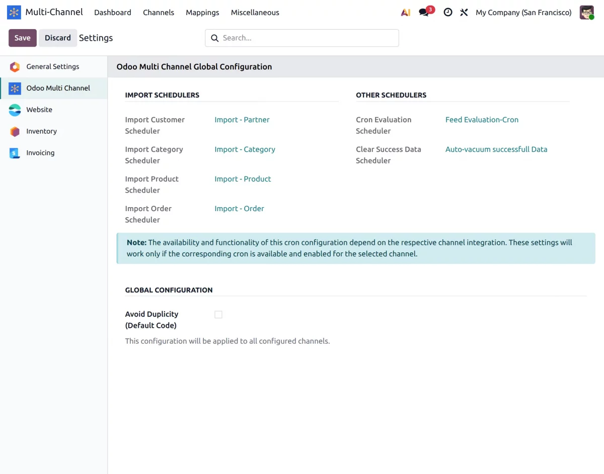global configuration settings