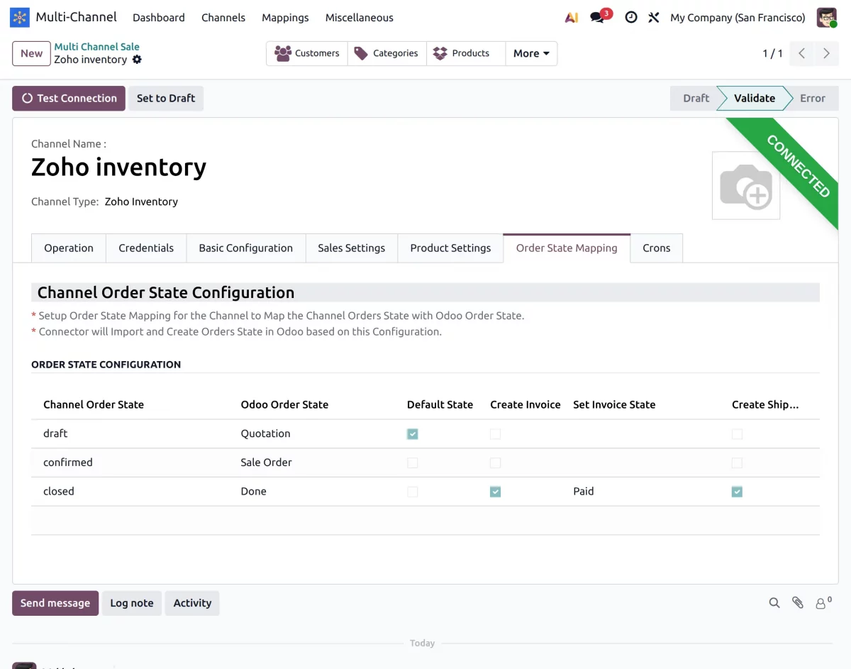 order state mapping