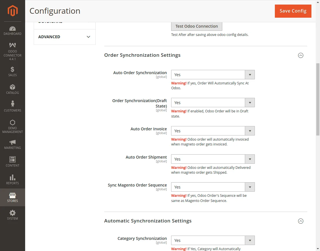 Order Synchronizationalidates the delivery in Odoo when order