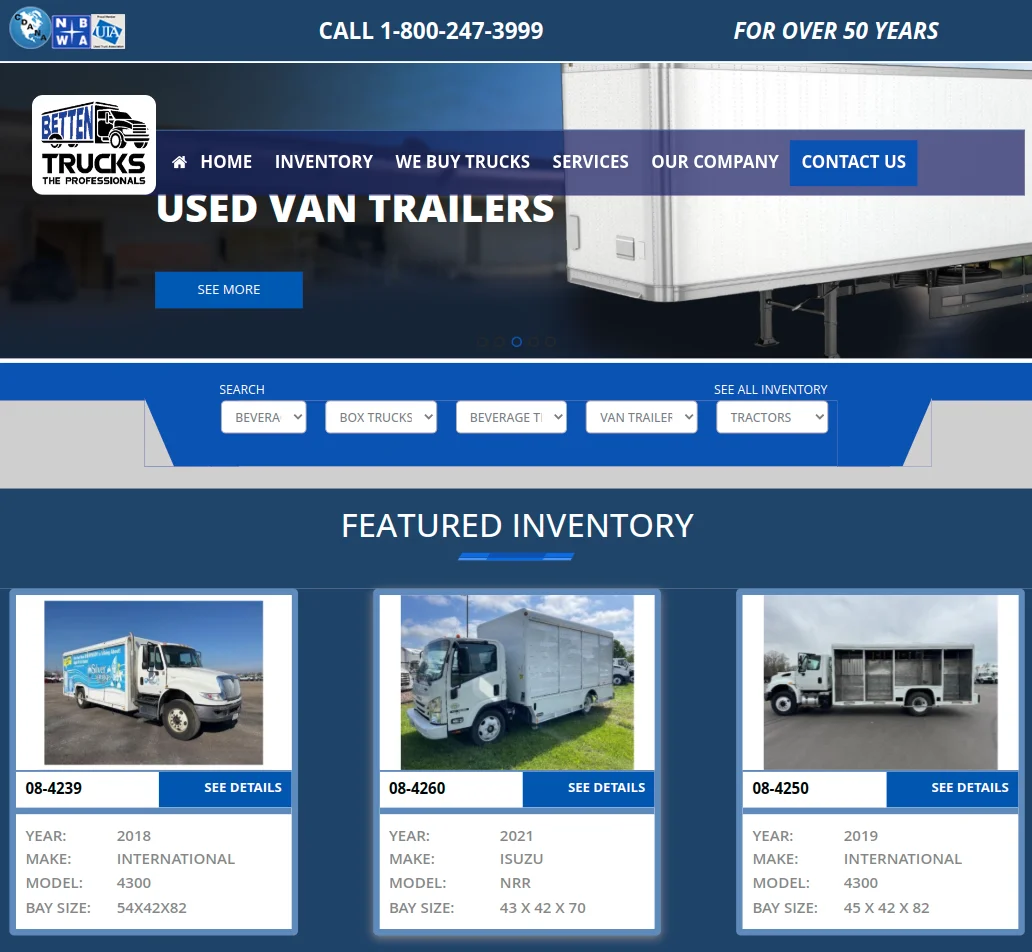 Betten Trucks homepage