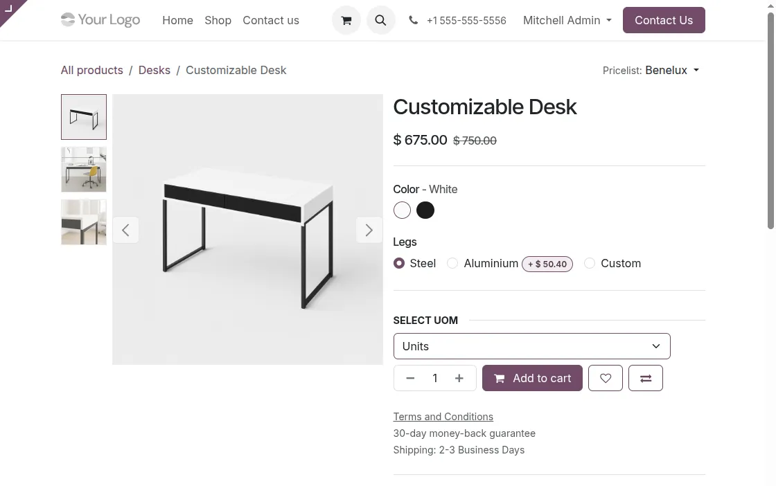customers can select multiple uom