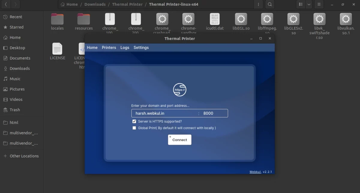 opencart quick print enter url and port